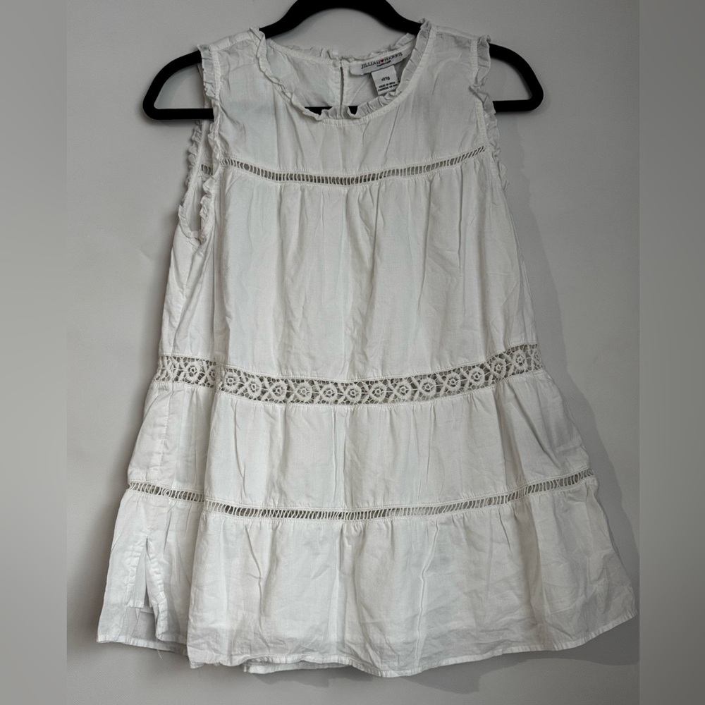 Jillian Harris Privilege White Cotton Lace Tiered Boho Blouse XL